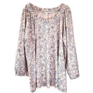 NWT J. Jill Women's Casual Floral Blouse Sz XL